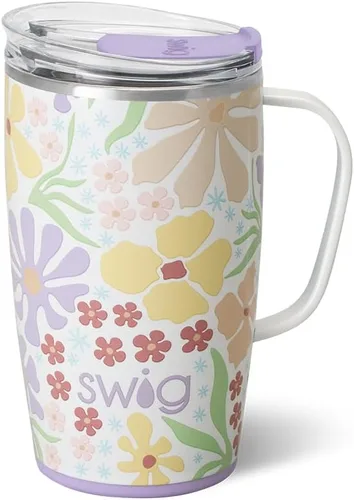 Miniatura 35 de Swig Life Taza de Viaje de 18 oz, Vaso Aislante con Asa y Tapa, Taza de Café de Viaje, Compatible con Portavasos, Acero Inoxidable, Vaso de 18 oz