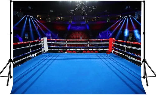 Miniatura 2 de Telones de fondo de anillo de boxeo para fotografía de 5 x 3 pies, para niños, niños, fiesta de cumpleaños, retrato de adultos, cartel de fiesta
