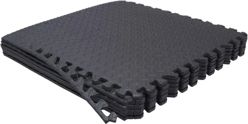 Miniatura 19 de SkyBlue 12 X (24 pies cuadrados) Alfombrilla de piso de gimnasio de 24 x 24 pulgadas de espuma EVA entrelazada para ejercicio de fitness, Celeste