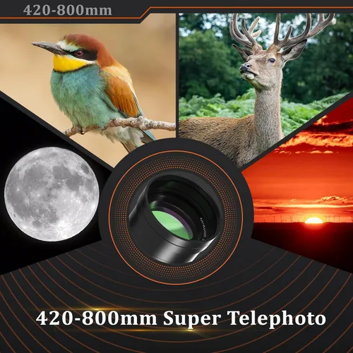 Miniatura 7 de BENOISON Lente teleobjetivo para Canon - Lente EF 420-800mm para Canon DSLR, Lente de enfoque manual MF con zoom para Canon EOS Rebel SL3 SL2 SL1