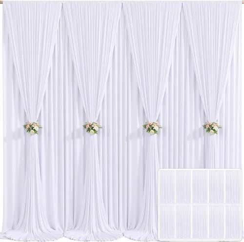 Miniatura 89 de Cortina de fondo beige de 10x10 para bodas y fiestas, cortina de fondo beige sin arrugas para fotos, cortinas de fondo para decoración de baby Gris