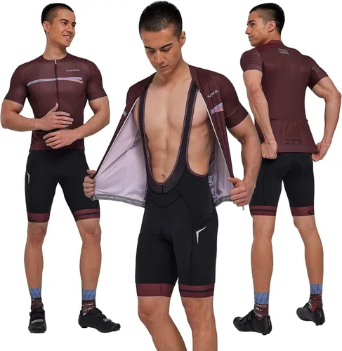 Miniatura 2 de Santic Conjuntos de ciclismo de manga corta + pantalones cortos transpirables y de secado rápido