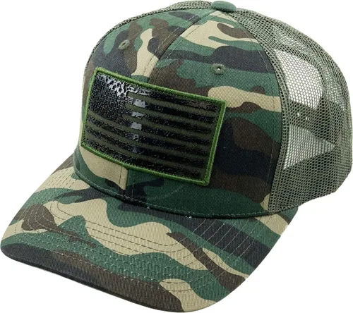 Miniatura 118 de KBETHOS Tactical Operator Collection USA Fishing Mesh Ballcap Flag Patch America Outdoors Trucker Baseball Cap