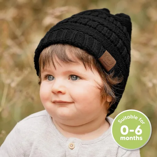 Miniatura 2 de Paquete de 3 gorros de bebé, sombreros de bebé de 0 a 6 meses, sombreros para recién nacidos, sombreros para bebé, sombreros para bebé, gorro