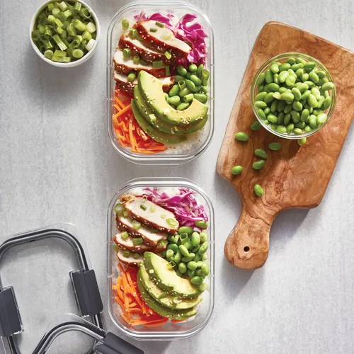 Miniatura 5 de Rubbermaid Brilliance - Recipientes herméticos para almacenamiento de alimentos sin BPA con tapas, juego de 4 (4.7 tazas), ideales para almuerzo