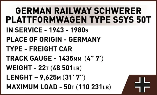 Miniatura 10 de COBI Historical Collection WWII Schwerer Plattformwagen Type Ssys, 424 piezas