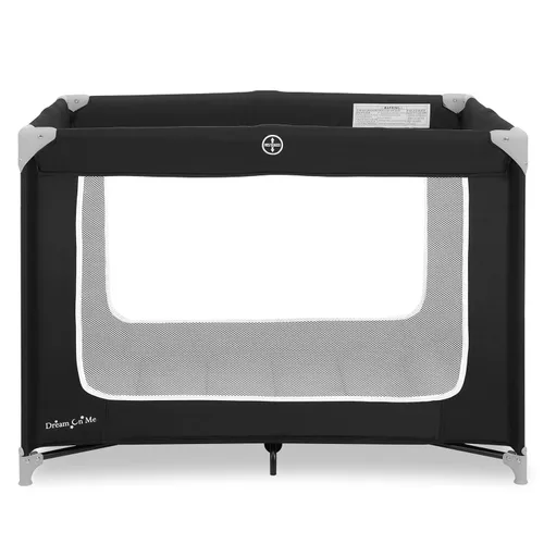 Miniatura 2 de Dream On Me Zoom - Corral portátil en negro, ligero, plegable y fácil de instalar, laterales de malla transpirable y tela suave, viene con una