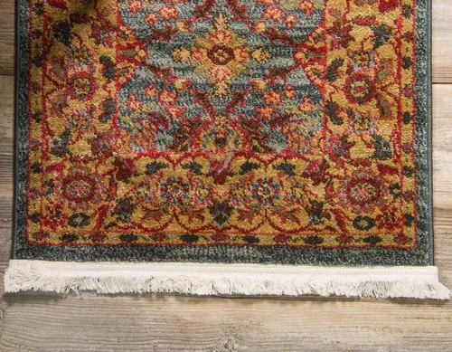 Miniatura 7 de Unique Loom - Alfombra de la colección Edinburgh - Monroe (2 x 6 pies 1 pulgada, pasillo, azul/marrón)