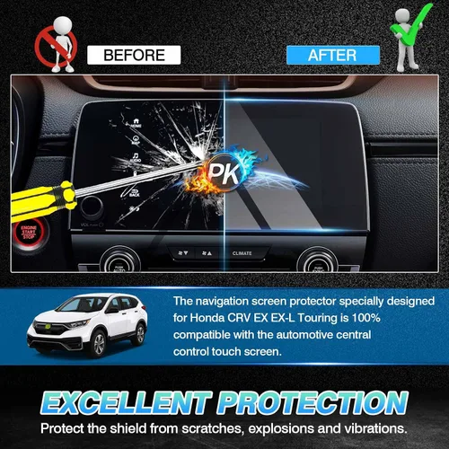 Miniatura 4 de Autorder Protector de pantalla para Honda CR-V CRV EX EX-L Touring 2017-2020 2021 2022 Película protectora de pantalla táctil de navegación 9H