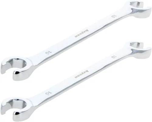 Miniatura 17 de Utoolmart Llave de tuerca de destello, 0.945 in x 1.063 in, doble extremo abierto, acero de alto carbono chapado en cromo espejo, para mantenimiento