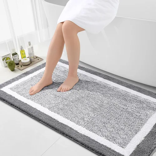 Miniatura 90 de OLANLY Alfombras de baño 24x16, tapete de baño de microfibra extra suave y absorbente, antideslizante, lavable a máquina, alfombra de baño esponjosa
