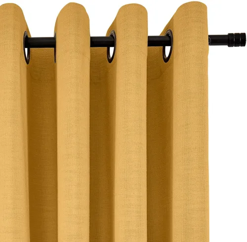 Miniatura 48 de Frelement Cortinas de lino de lino de bronce con ojales para interiores, tratamiento de ventanas para sala de estar, dormitorio, habitación