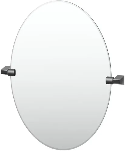 Miniatura 31 de Gatco 5679SM - Espejo rectangular sin marco, 24 pulgadas, latón cepillado negro mate combinado
