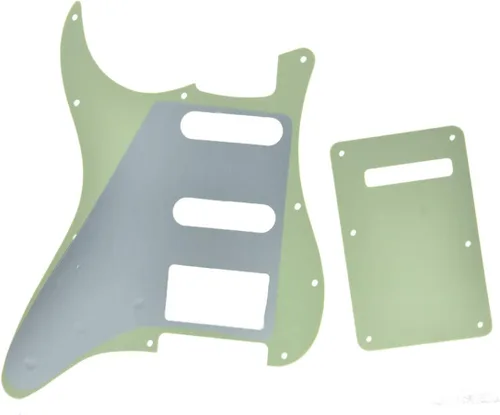 Miniatura 4 de KAISH Guardabarros de 11 agujeros estilo ST/Strat con placa trasera de trémolo para Stratocaster/Strat, HSS, verde menta de 3 capas, fabricado