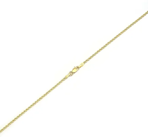 Miniatura 3 de Floreo 10k Yellow Gold 2mm Hollow Rope Chain Necklace with Lobster Claw Clasp