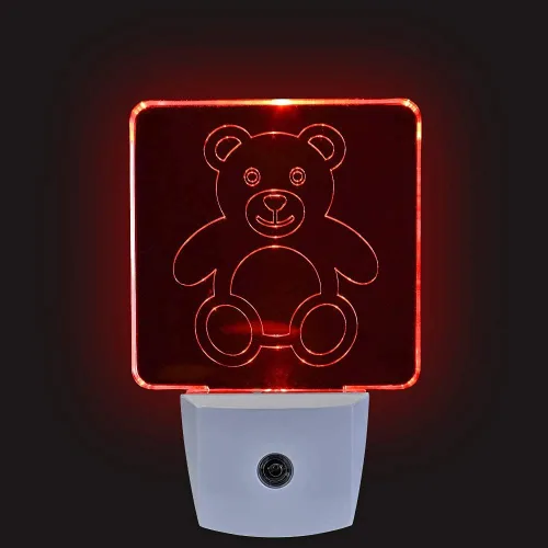 Miniatura 3 de Spectra479 - Luz nocturna LED roja tenue para dormitorios y baños [paquete de 2] - BioRhythm Safe - (Teddy Bear)