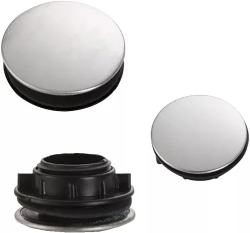 Miniatura 2 de GSHLLO 2 cubiertas de acero inoxidable para orificios de grifo de cocina, grifo de fregadero, dispensador de jabón, tapón de placa y tapas