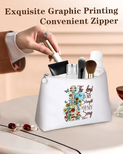 Miniatura 3 de Bolsa organizadora de maquillaje, hecha a mano, ideal para mujeres, mejores amigas, hermana, recuerdos de viaje, cumpleaños, San Valentín, Pascua
