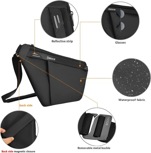 Miniatura 5 de Bolso bandolera bandolera para el pecho impermeable mochila de hombro bandolera en el pecho paquete de funda de mochila para bicicleta deportiva 20
