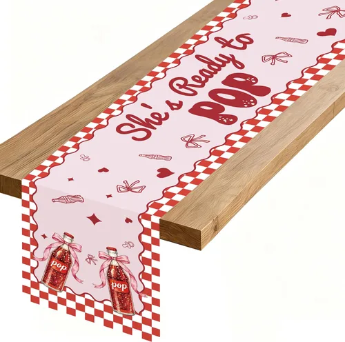 Miniatura 13 de Camino de mesa de feliz cumpleaños, negro, rojo, amarillo, ratón, tela de poliéster, decoración de mesa de comedor para decoración de fiesta