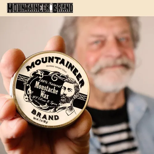 Miniatura 6 de Cera de bigote de marca Mountaineer, natural, sin residuos, clara y fácil de usar, 2 oz de estaño