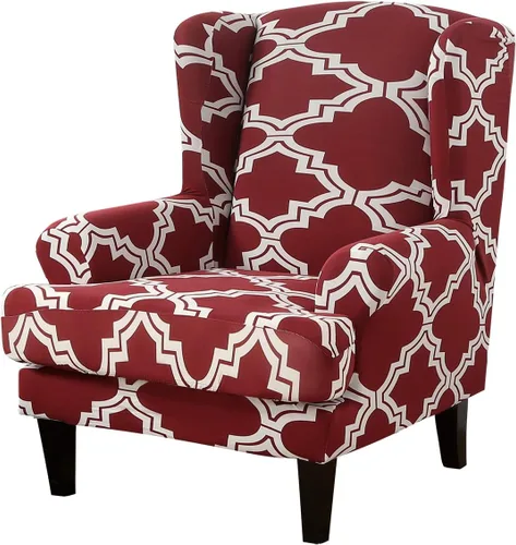 Miniatura 13 de GULI Wingback - Funda para silla de 2 piezas, fundas para silla de sillón, fundas de elastano para sofá, protector de muebles, lavable a máquina