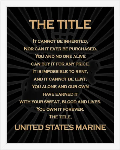 Miniatura 14 de The Title - Póster de Estados Unidos - Decoración de pared militar para marines, veteranos y entusiastas - Impresión artística de pared