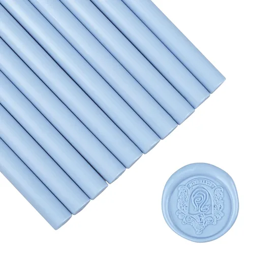 Miniatura 10 de SHOWIN Varillas de cera de sellado para pistola de pegamento para sello de cera, dorado metálico, ideal para invitaciones de boda, sobres