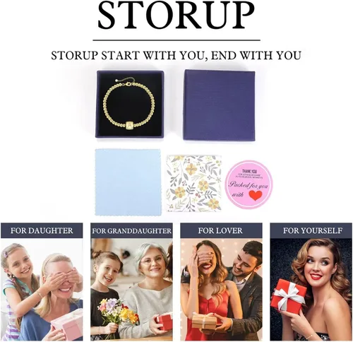Miniatura 7 de Pulseras con iniciales de oro para mujeres y niñas, chapados en oro de 14 quilates, pulsera de cuentas redondas con dije de dados cuadrados, pulsera