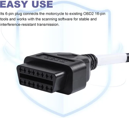 Miniatura 7 de Cable adaptador de 6 pines a 16 pines OBD2 diagnóstico de fallas del motor y detector para motocicletas Su-zu-ki Adaptador OBD compatible