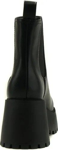 Miniatura 4 de Soda INSTANT - Botines Chelsea de tacón medio con suela gruesa para mujer, con doble elástico