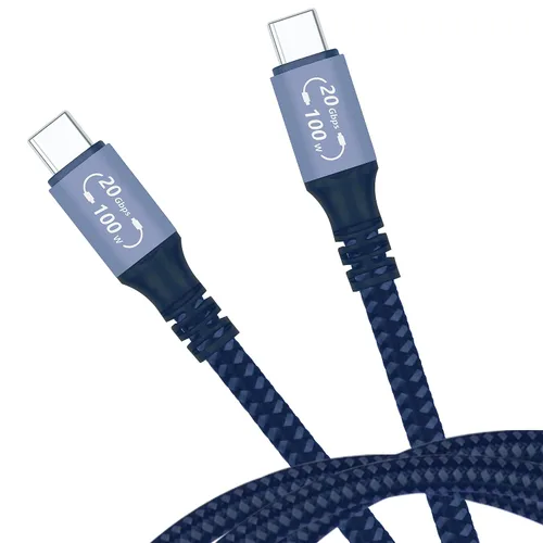 Miniatura 8 de Cable USB C 3.2 Gen 2, 6.6 pies 20 Gbps de transferencia de datos 4K de salida de video cable para monitor, carga rápida PD de 240 W para iPhone