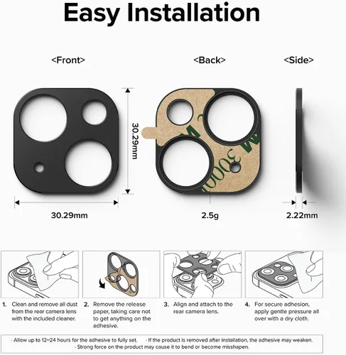 Miniatura 8 de Ringke Estilo de cámara [Haz que el teléfono se vea mejor] Compatible con protector de lente de cámara iPhone 15 y protector de lente de cámara