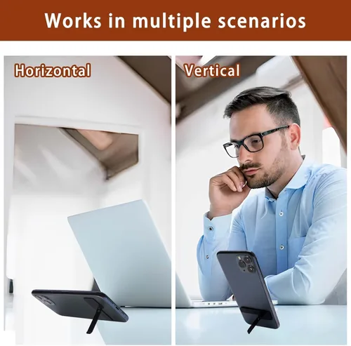 Miniatura 5 de KALIONE 3 soportes invisibles ultrafinos para teléfono, soporte ajustable vertical y horizontal para teléfono, compatible con cualquier teléfono