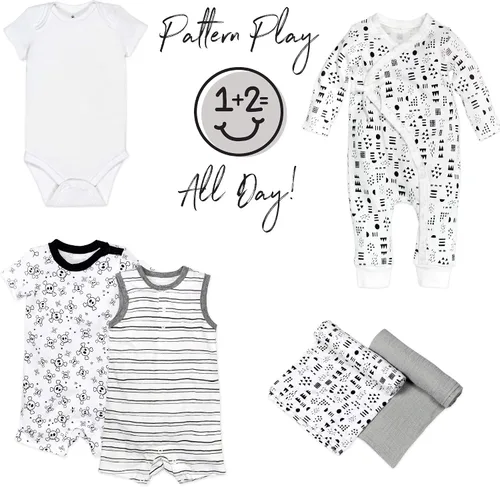 Miniatura 7 de HonestBaby Baby Sleep N' Play - Pijama de algodón orgánico con cremallera frontal y pies