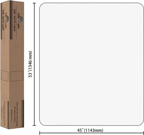 Miniatura 6 de FuturHydro Tapete para silla para suelo de madera dura, 45" x 53" grande, transparente, deslizamiento fácil, tapete grande para silla de (Hard Floor)