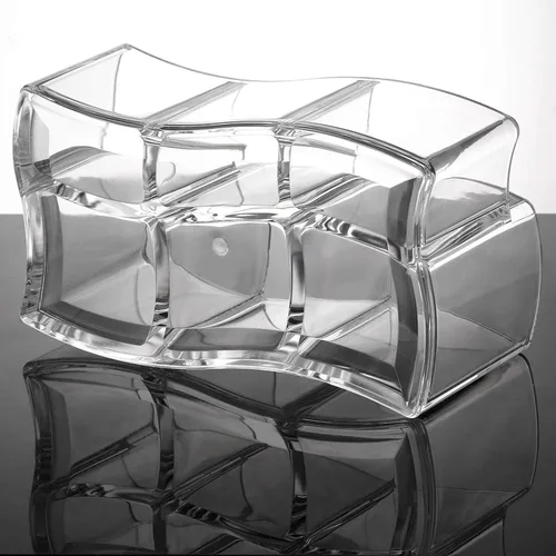 Miniatura 7 de Organizador de acrílico del tenedor de los cepillos del maquillaje de 6 ranuras, almacenamiento claro de los cosméticos del envase