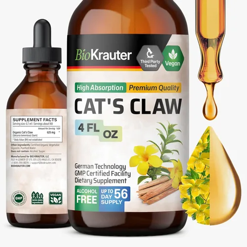 Miniatura 9 de BIO KRAUTER® Cats Сlaw para apoyo de movilidad – Suplemento líquido de hierbas de garra de gatos – Utilizado para apoyo digestivo e inmunológico
