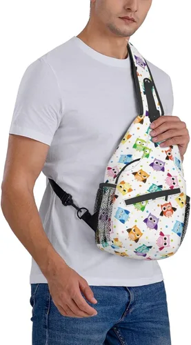 Miniatura 7 de SURERUIM Mochila ligera para el pecho, mochila cruzada para hombres y mujeres, linda mochila para gimnasio, deportes, viajes, senderismo, Fondo