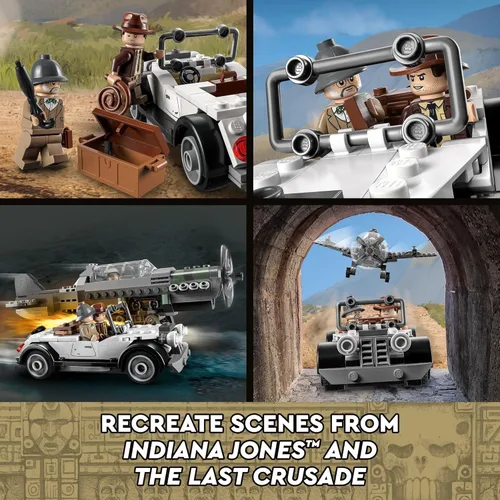 Miniatura 3 de LEGO Indiana Jones and the Last Crusade Fighter Plane Chase 77012 - Juego de construcción con un juguete de avión para construir, 3 minifiguras