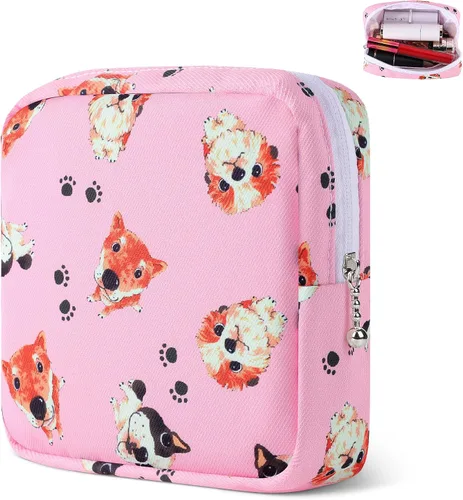 Miniatura 7 de Likesing Mini bolsa de maquillaje de 5.3 pulgadas para bolso, pequeña bolsa de maquillaje a cuadros para cosméticos de viaje para mujeres y niñas