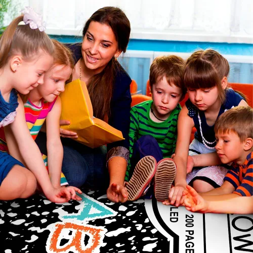 Miniatura 6 de Alfombras de composición personalizada para el aula para niños, alfombras para dormitorio, niñas, niños, alfombra pastel para aula, alfombra