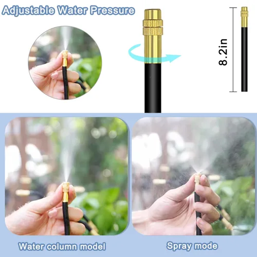 Miniatura 3 de Kit de riego por goteo de 49.21 pies, sistema automático de riego por goteo, sistema de riego de jardín flexible de 360°, sistema de riego de jardín