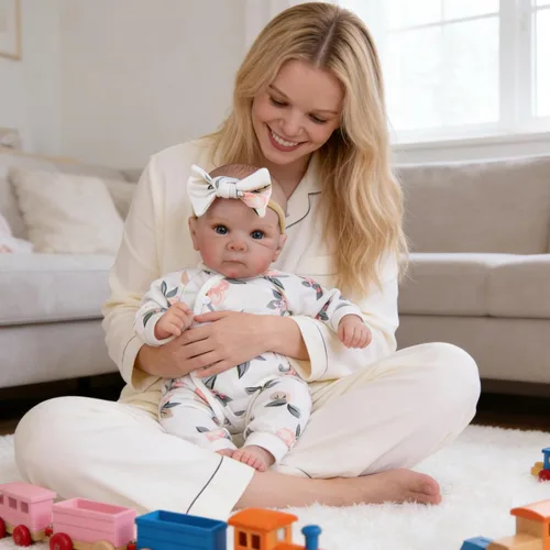 Miniatura 9 de Milidool Muñecas de bebé recién nacidas realistas de 20 pulgadas con cuerpo posable, muñecas de bebé de la vida real con accesorios para niñas