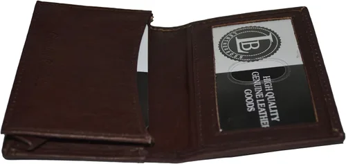 Miniatura 3 de LeatherBoss Cartera pequeña para tarjetas de crédito con bolsillo expandible