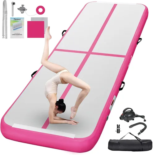 Miniatura 30 de FBSPORT - Colchonetas inflables de entrenamiento de 4 u 8 pulgadas de grosor, pistas de gimnasia para uso en el hogar, animadoras, yoga