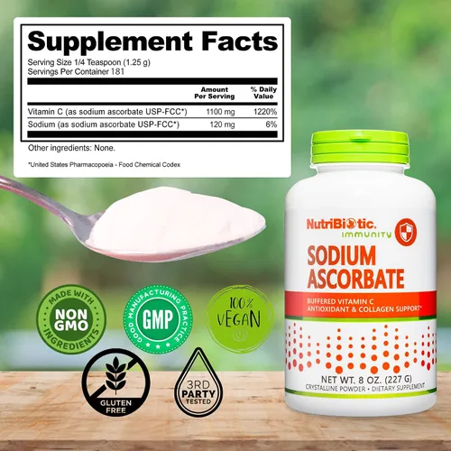 Miniatura 5 de Nutribiotic - Polvo cristalino atenuado de ascorbato de sodio, 728177004507, 1, 1