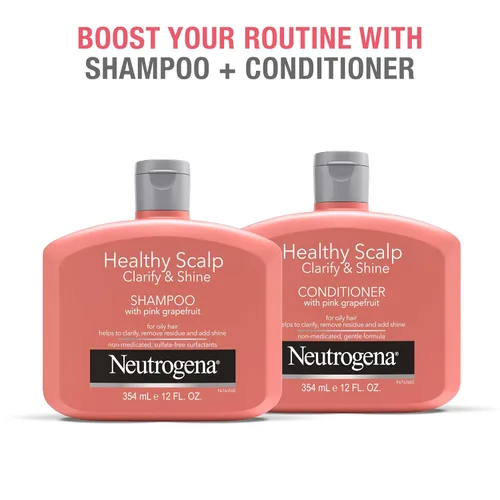 Miniatura 6 de Neutrogena Acondicionador Exfoliante para Cuero Cabelludo Saludable Clarify & Shine para Cabello Graso y Cuero Cabelludo, Acondicionador