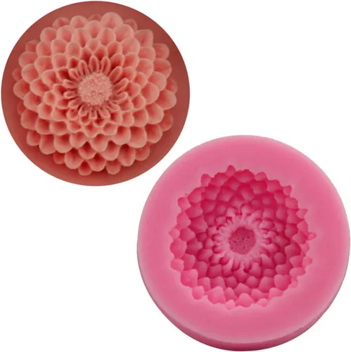 Miniatura 4 de 2 Piezas Pequeño Molde de Girasol de Silicona para Decoración de Fondant, Chocolate, Caramelo, Pastel, Vela, Jabón, Hornear, Pasta de Polímero