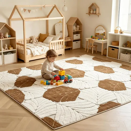 Miniatura 82 de UKELER Tapete antideslizante para puerta, alfombras de acento modernas para entrada, estilo romántico campestre americano, alfombras de algodón
